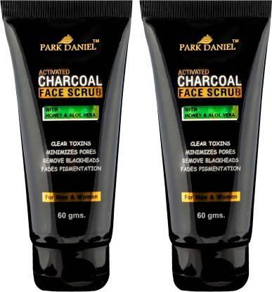 Park Daniel Activated Charcoal Face Scrub For Men & Women (Pack of 2)